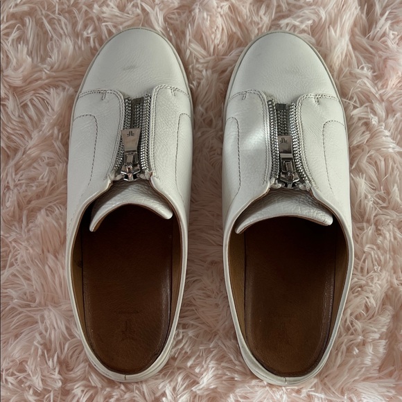 Frye Shoes - Frye Lena Zipper Mule White Leather